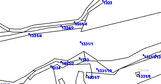 Parcela st. 1331/1 v KÚ Rejhotice, Katastrální mapa