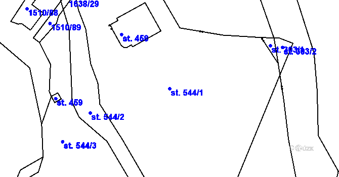 Parcela st. 544/1 v KÚ Rejhotice, Katastrální mapa