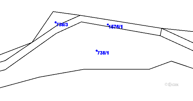 Parcela st. 738/1 v KÚ Rejhotice, Katastrální mapa