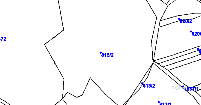 Parcela st. 815/2 v KÚ Rejhotice, Katastrální mapa