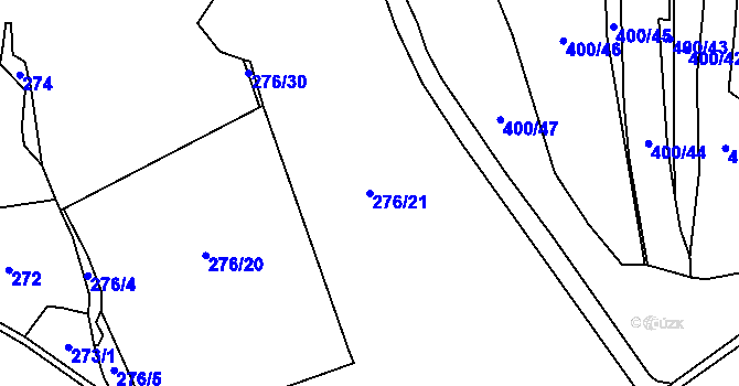 Parcela st. 276/21 v KÚ Louka, Katastrální mapa