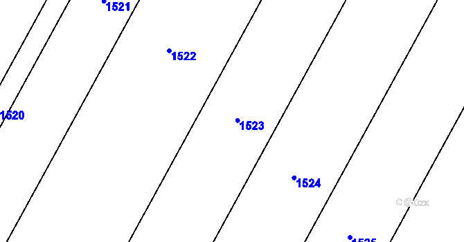 Parcela st. 1077/15 v KÚ Louka u Jemnice, Katastrální mapa