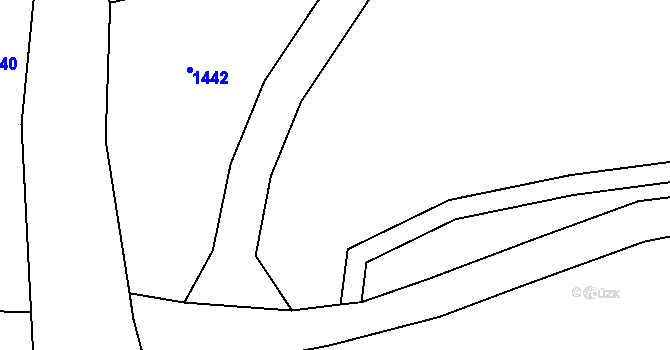 Parcela st. 1200/5 v KÚ Louka u Jemnice, Katastrální mapa