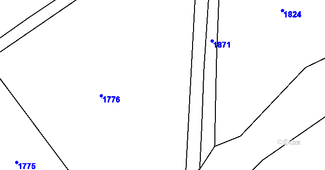 Parcela st. 771/14 v KÚ Louka u Jemnice, Katastrální mapa