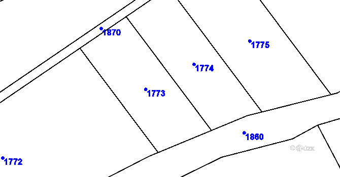 Parcela st. 771/18 v KÚ Louka u Jemnice, Katastrální mapa