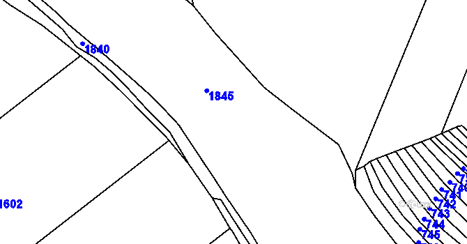 Parcela st. 1001/7 v KÚ Louka u Jemnice, Katastrální mapa