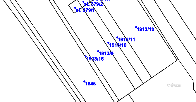 Parcela st. 1913/9 v KÚ Louka u Ostrohu, Katastrální mapa