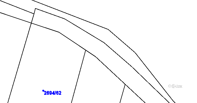 Parcela st. 2694/99 v KÚ Louky nad Olší, Katastrální mapa