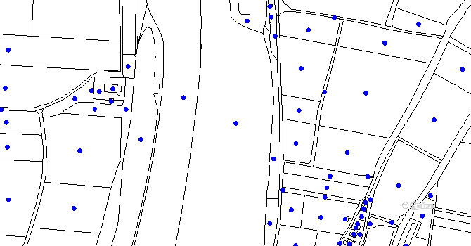 Parcela st. 438 v KÚ Lounky, Katastrální mapa