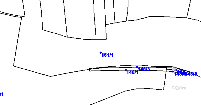 Parcela st. 161/1 v KÚ Louňová, Katastrální mapa