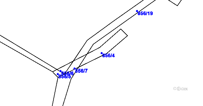 Parcela st. 856/4 v KÚ Louňová, Katastrální mapa