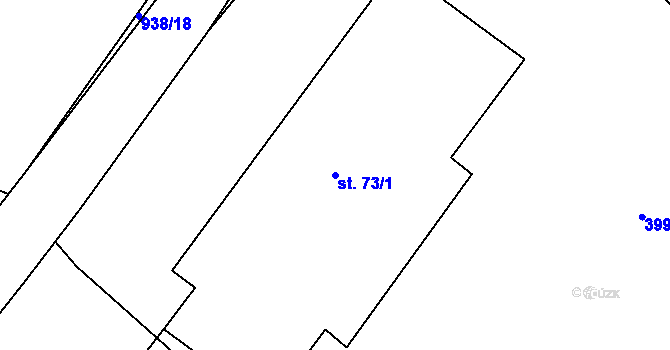 Parcela st. 73/1 v KÚ Louňová, Katastrální mapa