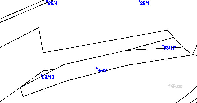 Parcela st. 83/14 v KÚ Louňová, Katastrální mapa
