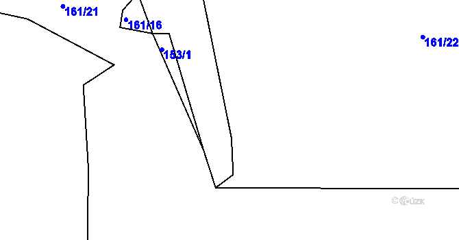 Parcela st. 161/18 v KÚ Louňová, Katastrální mapa