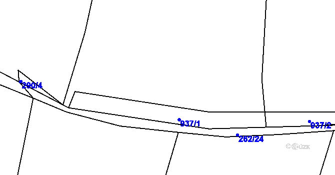 Parcela st. 373/8 v KÚ Louňová, Katastrální mapa