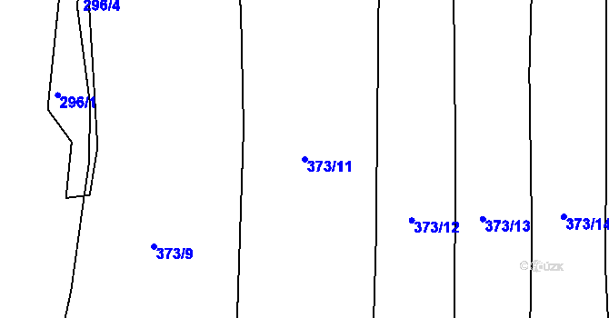 Parcela st. 373/11 v KÚ Louňová, Katastrální mapa