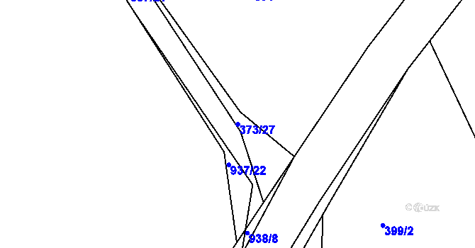 Parcela st. 373/27 v KÚ Louňová, Katastrální mapa