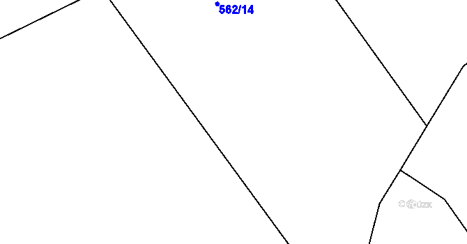 Parcela st. 562/11 v KÚ Louňová, Katastrální mapa