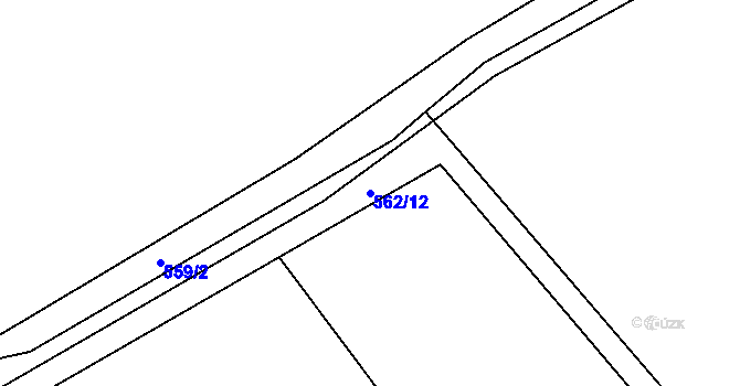 Parcela st. 562/12 v KÚ Louňová, Katastrální mapa