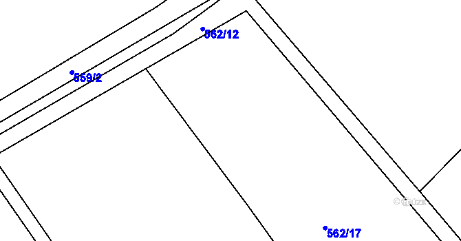 Parcela st. 562/13 v KÚ Louňová, Katastrální mapa
