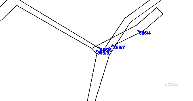 Parcela st. 856/5 v KÚ Louňová, Katastrální mapa