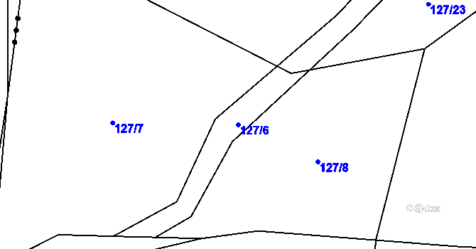 Parcela st. 127/6 v KÚ Louňovice, Katastrální mapa