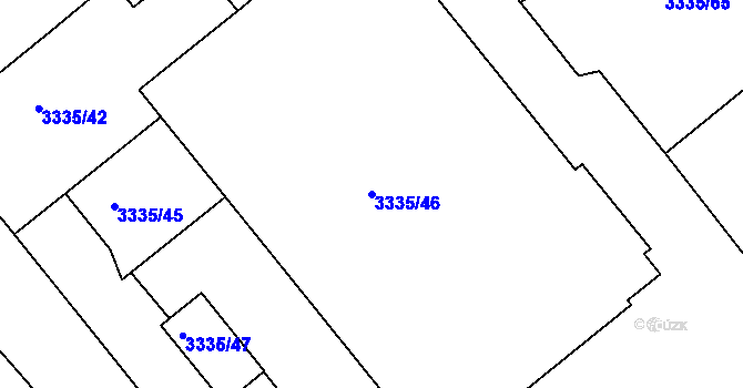 Parcela st. 3335/46 v KÚ Louny, Katastrální mapa
