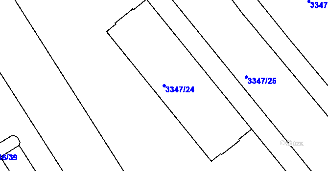 Parcela st. 3347/24 v KÚ Louny, Katastrální mapa