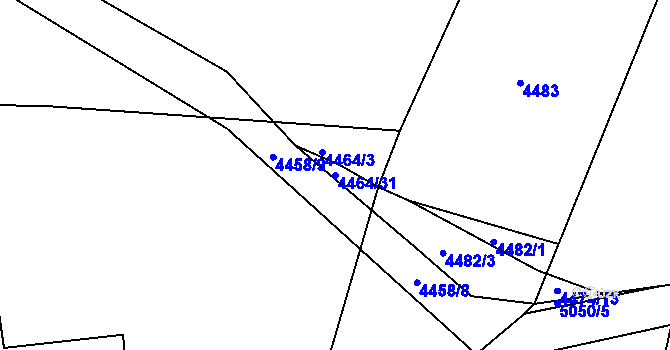 Parcela st. 4464/31 v KÚ Louny, Katastrální mapa