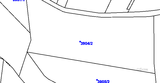 Parcela st. 3904/2 v KÚ Louny, Katastrální mapa