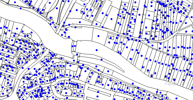Parcela st. 5091/3 v KÚ Louny, Katastrální mapa