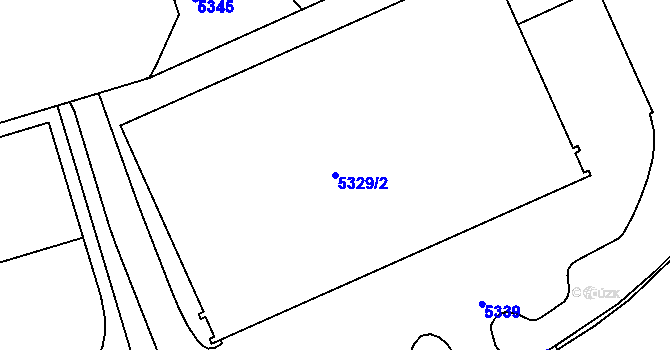 Parcela st. 5329/2 v KÚ Louny, Katastrální mapa