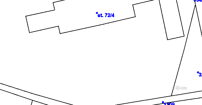 Parcela st. 72/5 v KÚ Kvasetice, Katastrální mapa