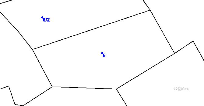 Parcela st. 5 v KÚ Kvasetice, Katastrální mapa