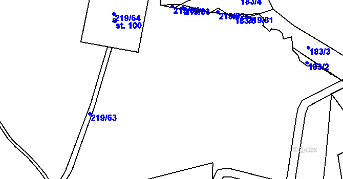 Parcela st. 219/85 v KÚ Kvasetice, Katastrální mapa