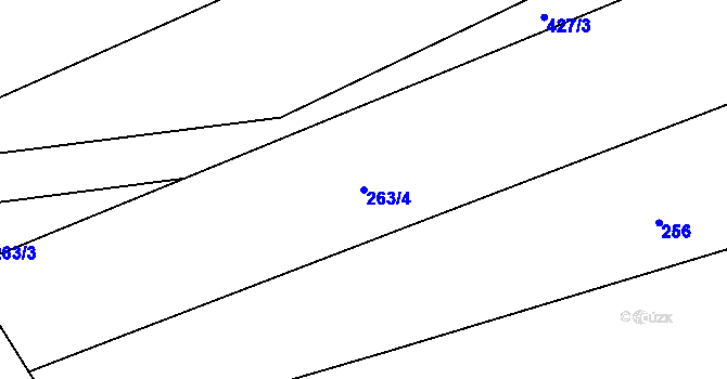 Parcela st. 263/4 v KÚ Lovčice u Klatov, Katastrální mapa