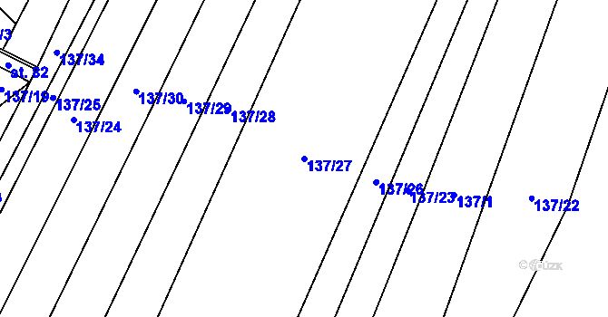 Parcela st. 137/27 v KÚ Štipoklasy u Lovčic, Katastrální mapa