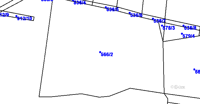 Parcela st. 566/2 v KÚ Štipoklasy u Lovčic, Katastrální mapa