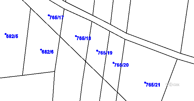 Parcela st. 765/19 v KÚ Štipoklasy u Lovčic, Katastrální mapa
