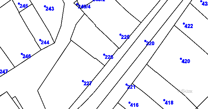 Parcela st. 226 v KÚ Lovčice u Kyjova, Katastrální mapa