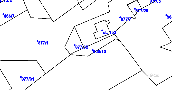 Parcela st. 221 v KÚ Lovečkovice, Katastrální mapa