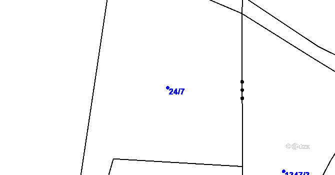 Parcela st. 24/7 v KÚ Lovětín, Katastrální mapa