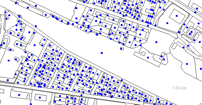Parcela st. 158/1 v KÚ Lovosice, Katastrální mapa