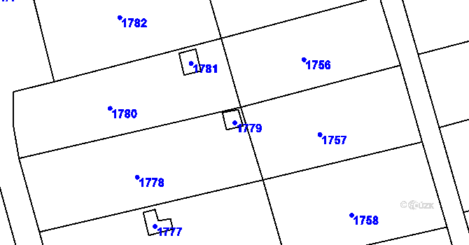 Parcela st. 1779 v KÚ Lovosice, Katastrální mapa