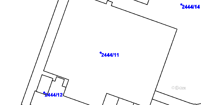 Parcela st. 2444/11 v KÚ Lovosice, Katastrální mapa