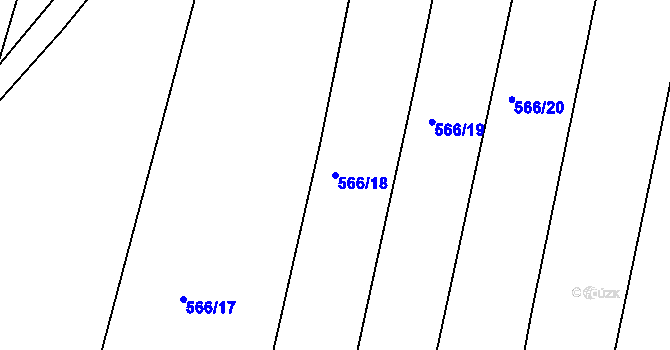 Parcela st. 566/18 v KÚ Lštění nad Zubřinou, Katastrální mapa