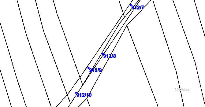 Parcela st. 912/8 v KÚ Lštění nad Zubřinou, Katastrální mapa