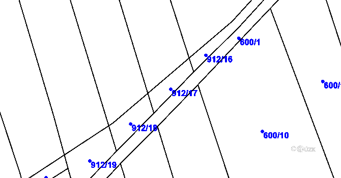 Parcela st. 912/17 v KÚ Lštění nad Zubřinou, Katastrální mapa