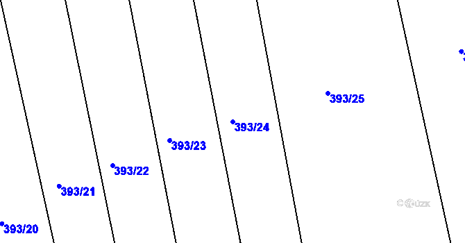 Parcela st. 393/24 v KÚ Malonice nad Zubřinou, Katastrální mapa