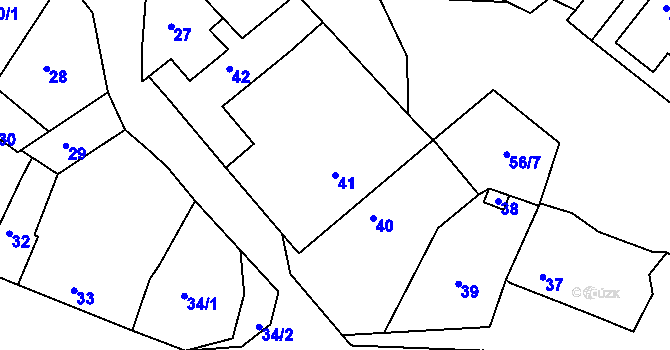 Parcela st. 41 v KÚ Lubě, Katastrální mapa